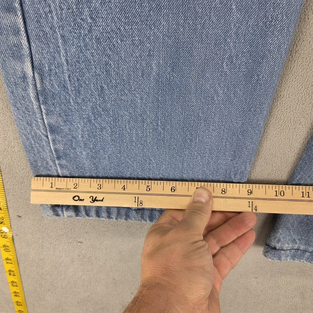 Vintage Levis 505 Jeans Mens Blue Straight Zip Fly USA Altered Hem Fits 34x26